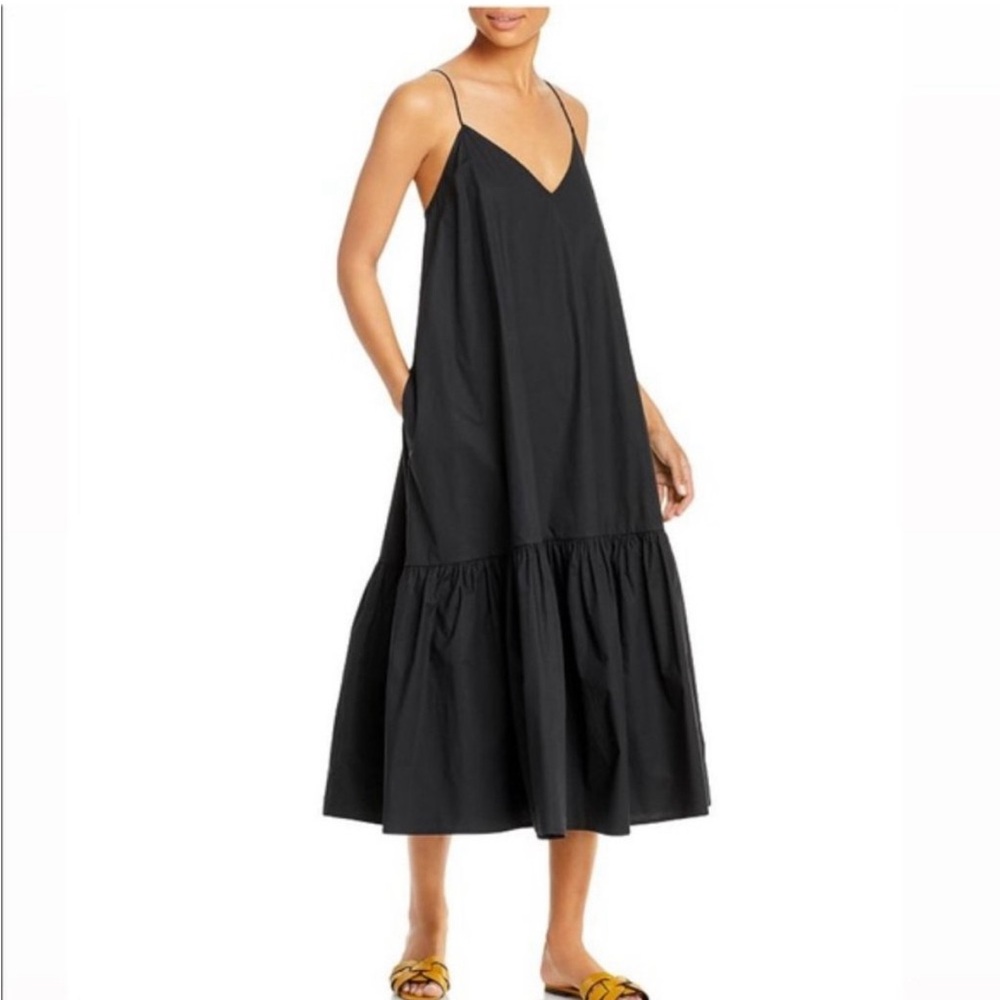 Anine bing averie midi black dress size small